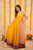 Yellow and baby pink designer hand-worked Anarkali with dupatta