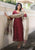 Maron Oxide Magic Salwar Suit