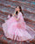 PINK LOOP ANARKALI SUIT SET